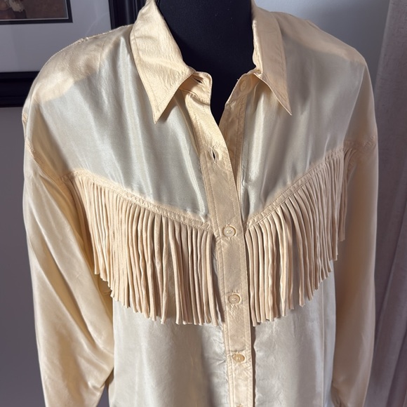 Vintage - with tags - 100% silk western button down - Picture 4 of 8